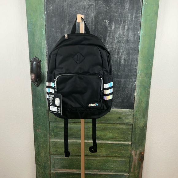NWT adidas Classic 3S 4 Backpack Color black/snowglobe - Picture 1 of 14